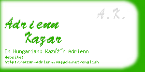 adrienn kazar business card